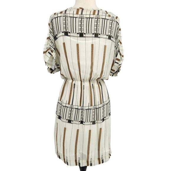 Ottod’Ame Silk Art Deco Sheer Dress Italy Size 42 / US 6 Medium - Picture 5 of 9